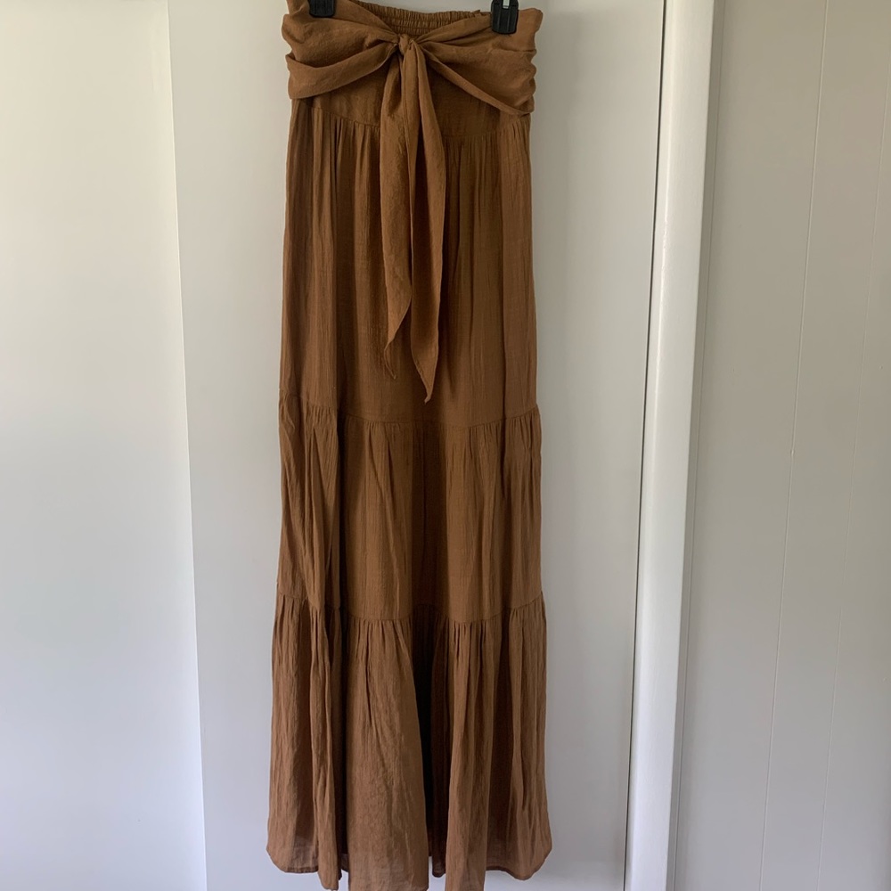 Boho strapless maxi dress